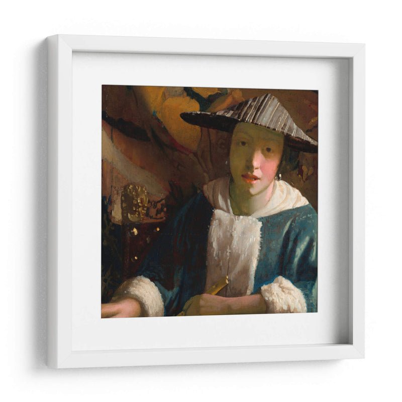 Muchacha con flauta - Johannes Vermeer | Cuadro decorativo de Canvas Lab