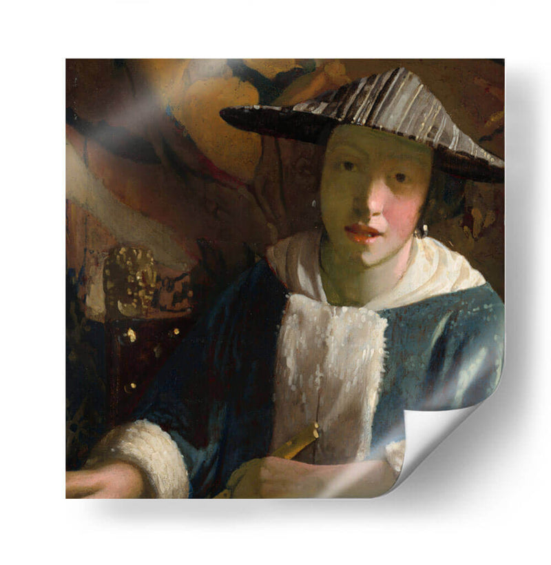 Muchacha con flauta - Johannes Vermeer | Cuadro decorativo de Canvas Lab