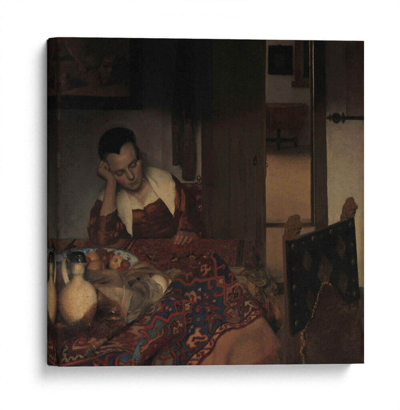 Muchacha dormida - Johannes Vermeer | Cuadro decorativo de Canvas Lab