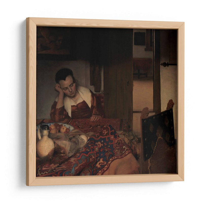 Muchacha dormida - Johannes Vermeer | Cuadro decorativo de Canvas Lab