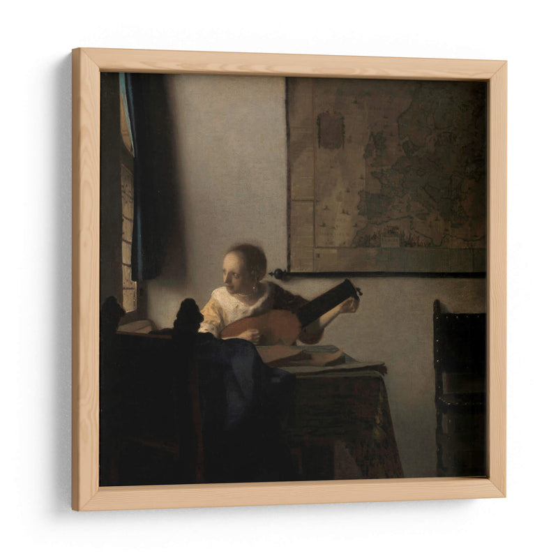 Mujer con laúd - Johannes Vermeer | Cuadro decorativo de Canvas Lab