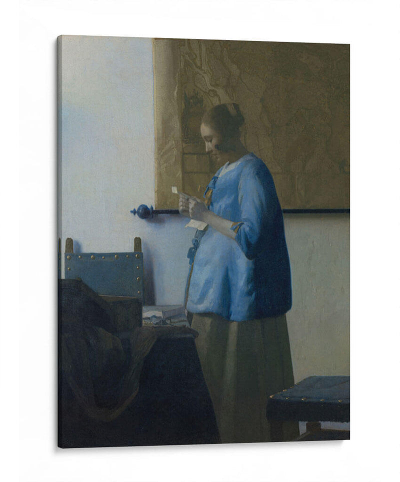 Mujer leyendo una carta - Johannes Vermeer | Cuadro decorativo de Canvas Lab