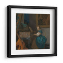 Mujer sentada tocando la espineta - Johannes Vermeer | Cuadro decorativo de Canvas Lab