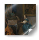 Mujer sentada tocando la espineta - Johannes Vermeer | Cuadro decorativo de Canvas Lab