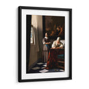 Una dama que escribe una carta con su sirvienta - Johannes Vermeer | Cuadro decorativo de Canvas Lab