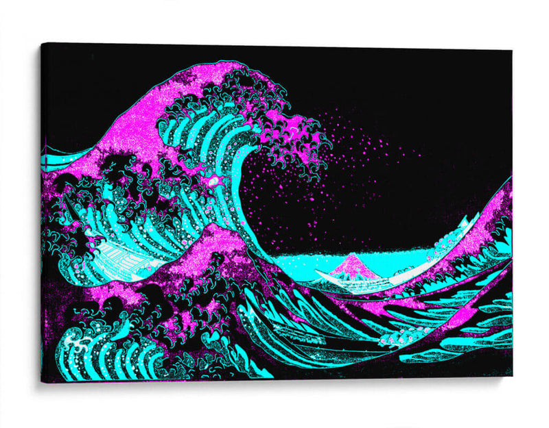 La gran ola de neón | Cuadro decorativo de Canvas Lab