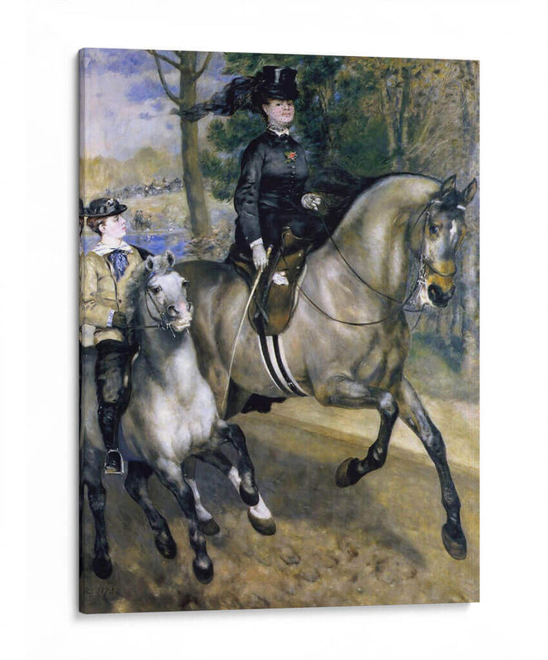 Paseo a caballo en el bosque de Boulogne - Pierre-Auguste Renoir | Cuadro decorativo de Canvas Lab