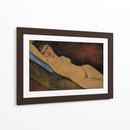 Acostada desnuda sobre un cojín azul - Amedeo Modigliani | Cuadro decorativo de Canvas Lab