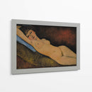 Acostada desnuda sobre un cojín azul - Amedeo Modigliani | Cuadro decorativo de Canvas Lab