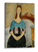 Retrato de Jeanne Hebuterne sentada hacia 1918 - Amedeo Modigliani | Cuadro decorativo de Canvas Lab