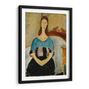 Retrato de Jeanne Hebuterne sentada hacia 1918 - Amedeo Modigliani | Cuadro decorativo de Canvas Lab