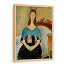 Retrato de Jeanne Hebuterne sentada hacia 1918 - Amedeo Modigliani | Cuadro decorativo de Canvas Lab