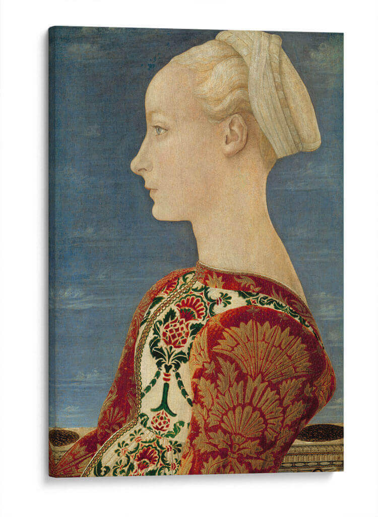 Retrato de perfil de una joven - Antonio Pollaiuolo | Cuadro decorativo de Canvas Lab