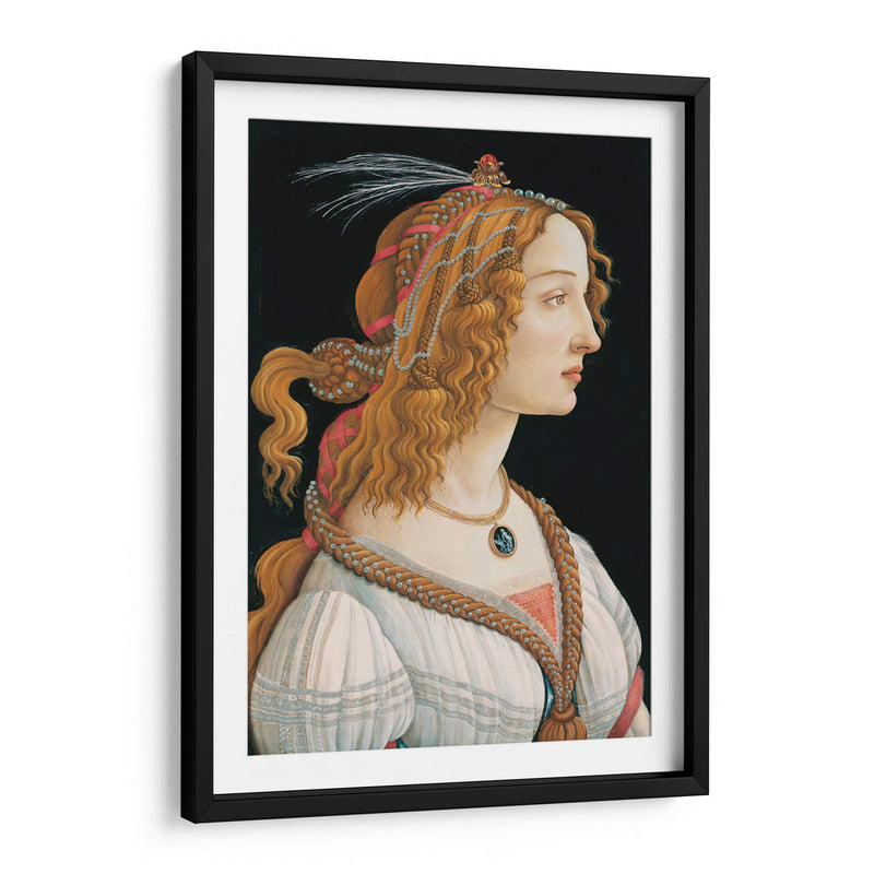 Retrato idealizado de una ninfa (Retrato de Simonetta Vespucci como ninfa) - Sandro Botticelli | Cuadro decorativo de Canvas Lab