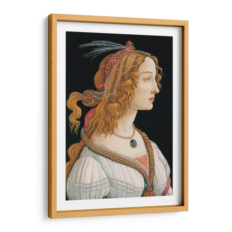 Retrato idealizado de una ninfa (Retrato de Simonetta Vespucci como ninfa) - Sandro Botticelli | Cuadro decorativo de Canvas Lab