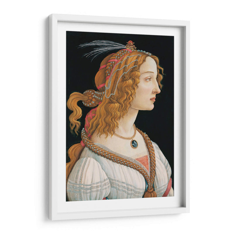 Retrato idealizado de una ninfa (Retrato de Simonetta Vespucci como ninfa) - Sandro Botticelli | Cuadro decorativo de Canvas Lab