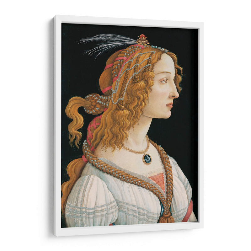 Retrato idealizado de una ninfa (Retrato de Simonetta Vespucci como ninfa) - Sandro Botticelli | Cuadro decorativo de Canvas Lab