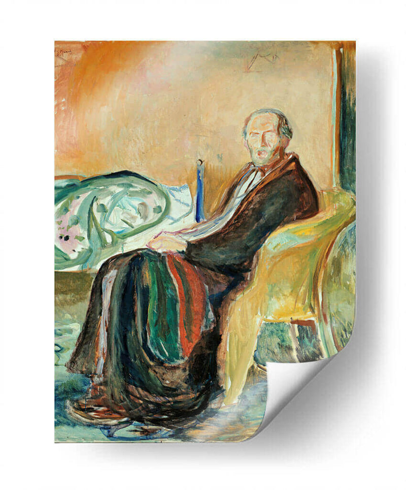 Autorretrato con la gripe española - Edvard Munch | Cuadro decorativo de Canvas Lab