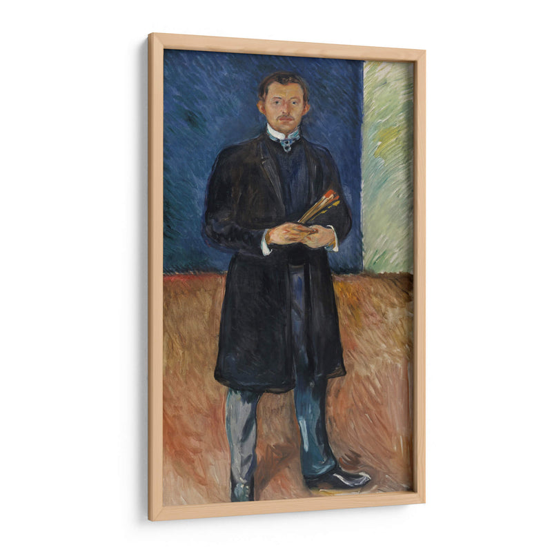 Autorretrato con pinceles - Edvard Munch | Cuadro decorativo de Canvas Lab