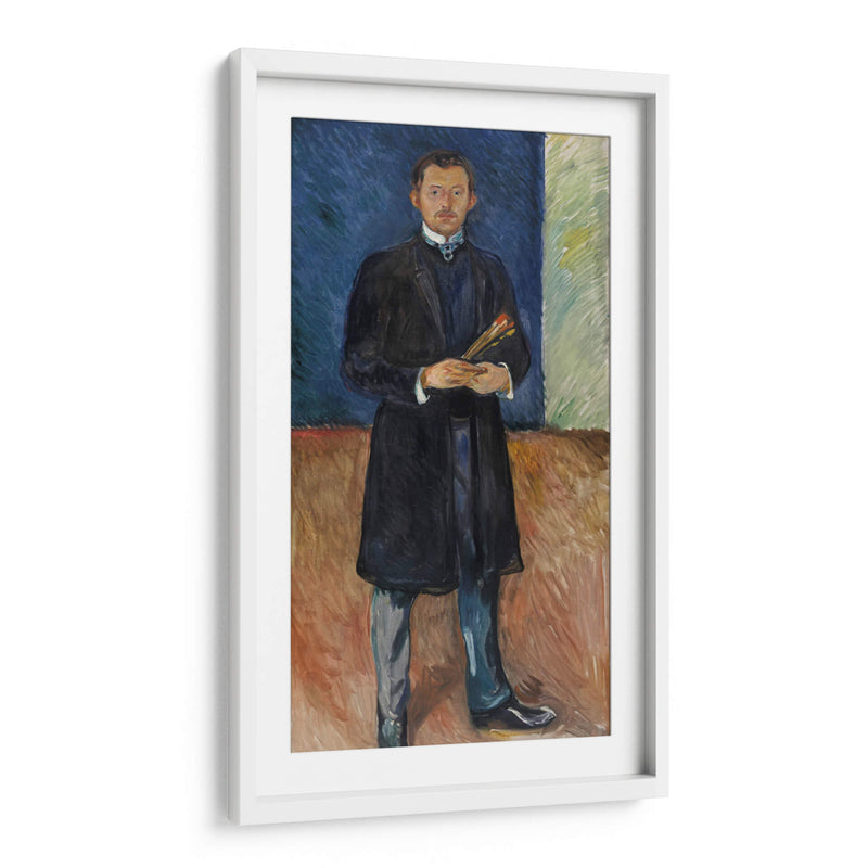 Autorretrato con pinceles - Edvard Munch | Cuadro decorativo de Canvas Lab