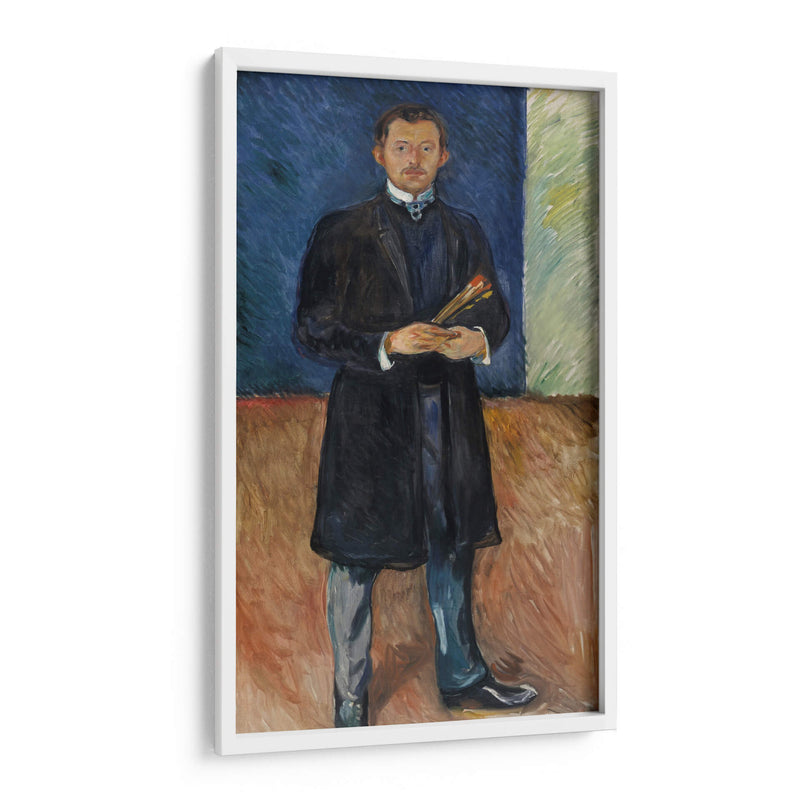 Autorretrato con pinceles - Edvard Munch | Cuadro decorativo de Canvas Lab