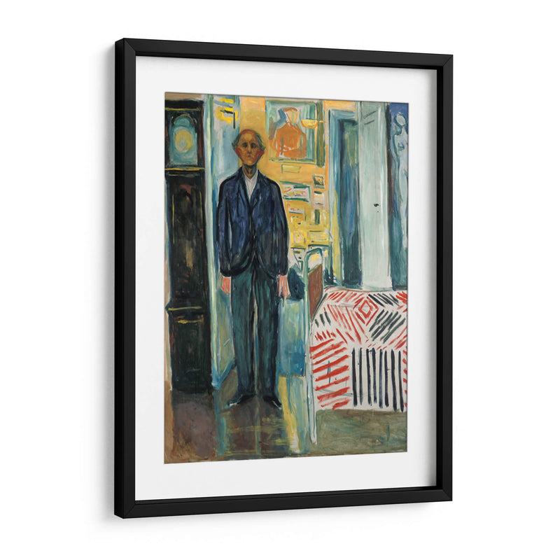 Autorretrato. entre el reloj y la cama - Edvard Munch | Cuadro decorativo de Canvas Lab