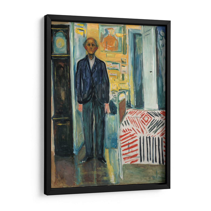 Autorretrato. entre el reloj y la cama - Edvard Munch | Cuadro decorativo de Canvas Lab