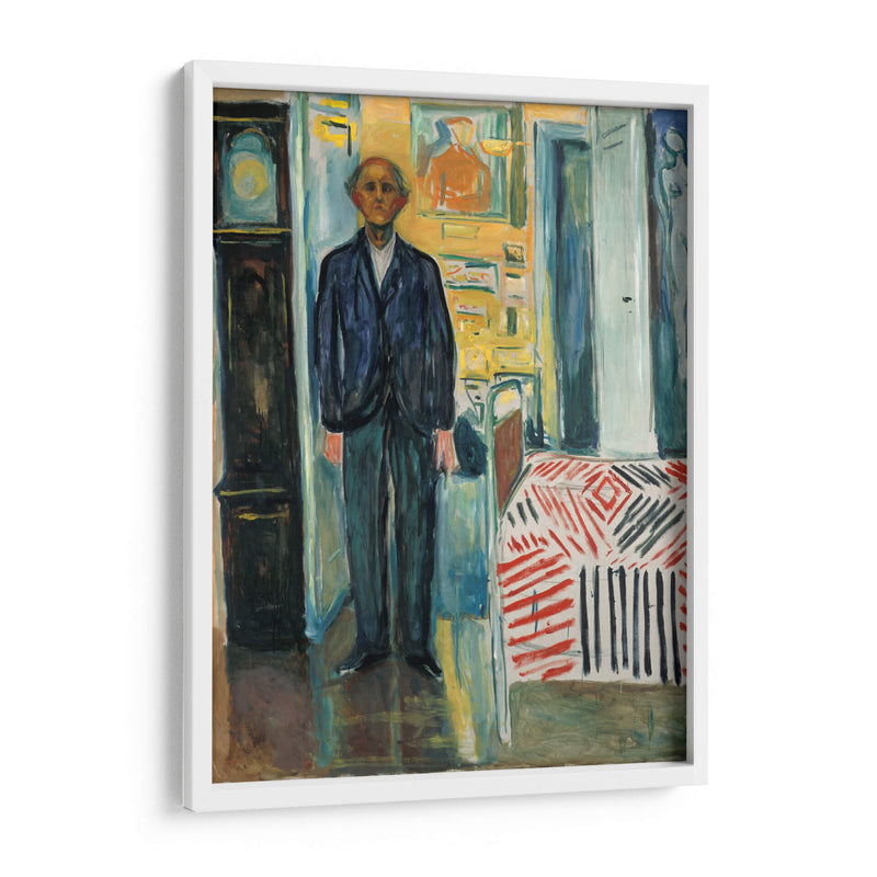 Autorretrato. entre el reloj y la cama - Edvard Munch | Cuadro decorativo de Canvas Lab