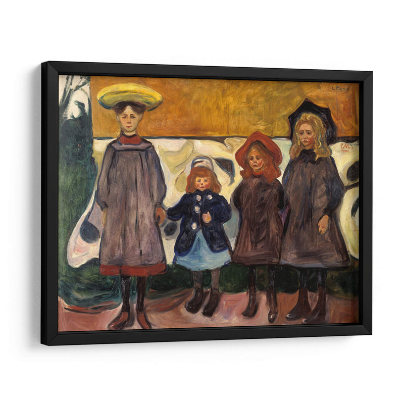 Cuatro niñas en Asgardstrand - Edvard Munch | Cuadro decorativo de Canvas Lab