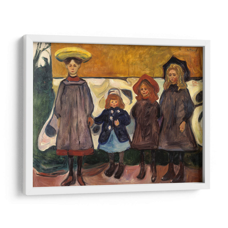 Cuatro niñas en Asgardstrand - Edvard Munch | Cuadro decorativo de Canvas Lab