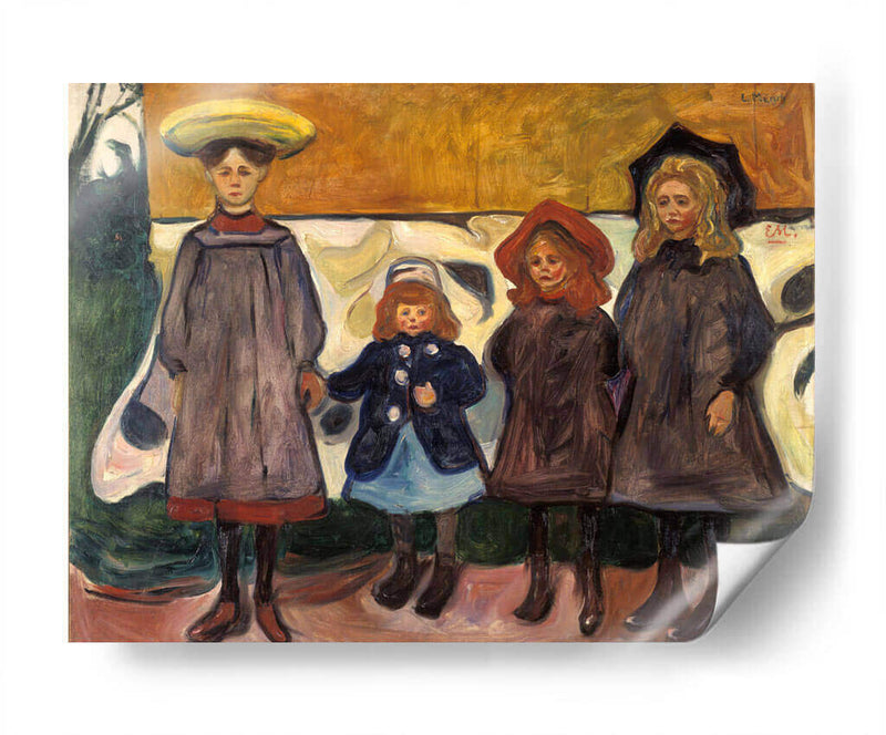 Cuatro niñas en Asgardstrand - Edvard Munch | Cuadro decorativo de Canvas Lab