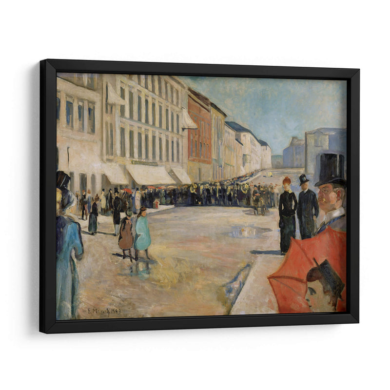 Música en la calle Karl Johan - Edvard Munch | Cuadro decorativo de Canvas Lab