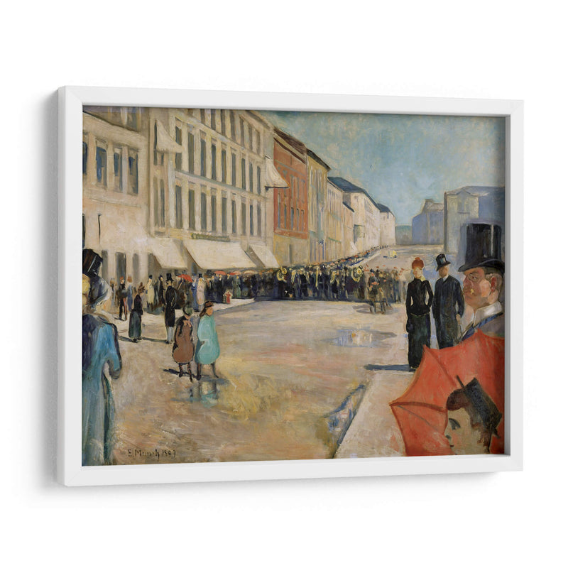 Música en la calle Karl Johan - Edvard Munch | Cuadro decorativo de Canvas Lab