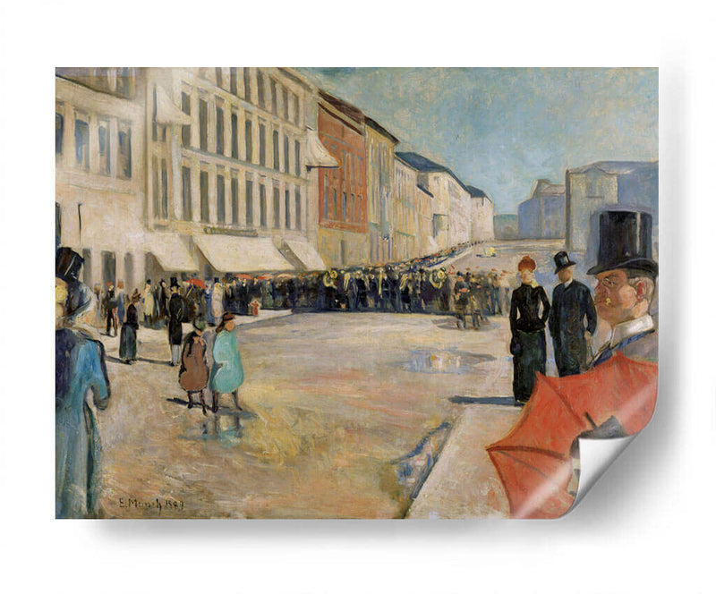 Música en la calle Karl Johan - Edvard Munch | Cuadro decorativo de Canvas Lab