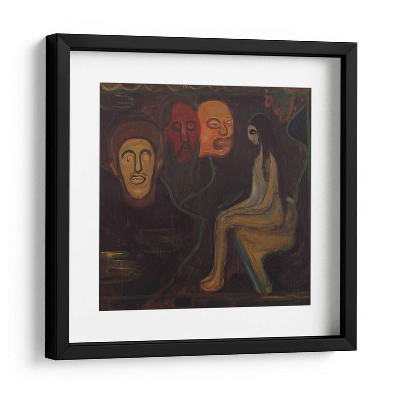 Niña y tres cabezas masculinas - Edvard Munch | Cuadro decorativo de Canvas Lab