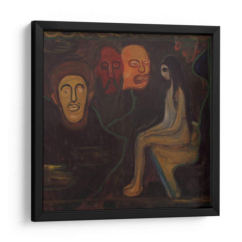 Niña y tres cabezas masculinas - Edvard Munch | Cuadro decorativo de Canvas Lab