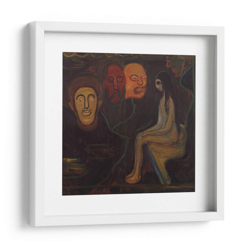 Niña y tres cabezas masculinas - Edvard Munch | Cuadro decorativo de Canvas Lab