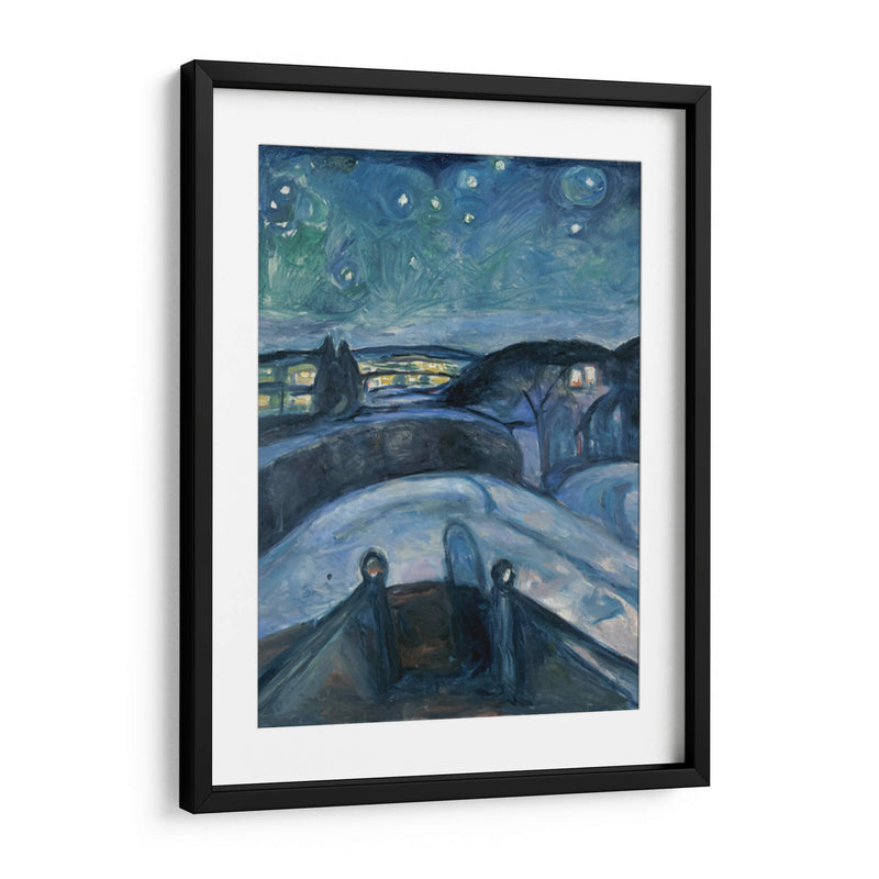 Noche estrellada II - Edvard Munch | Cuadro decorativo de Canvas Lab