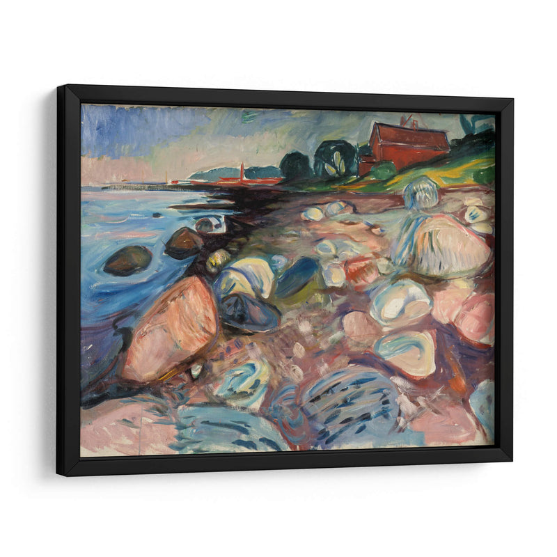 Orilla del mar con casa roja - Edvard Munch | Cuadro decorativo de Canvas Lab