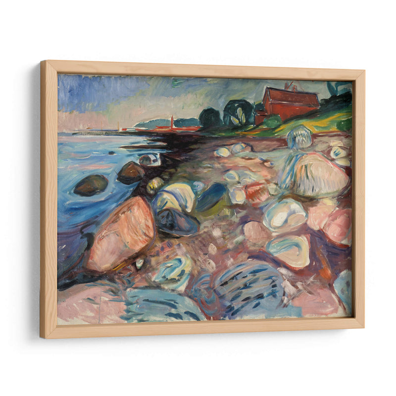 Orilla del mar con casa roja - Edvard Munch | Cuadro decorativo de Canvas Lab