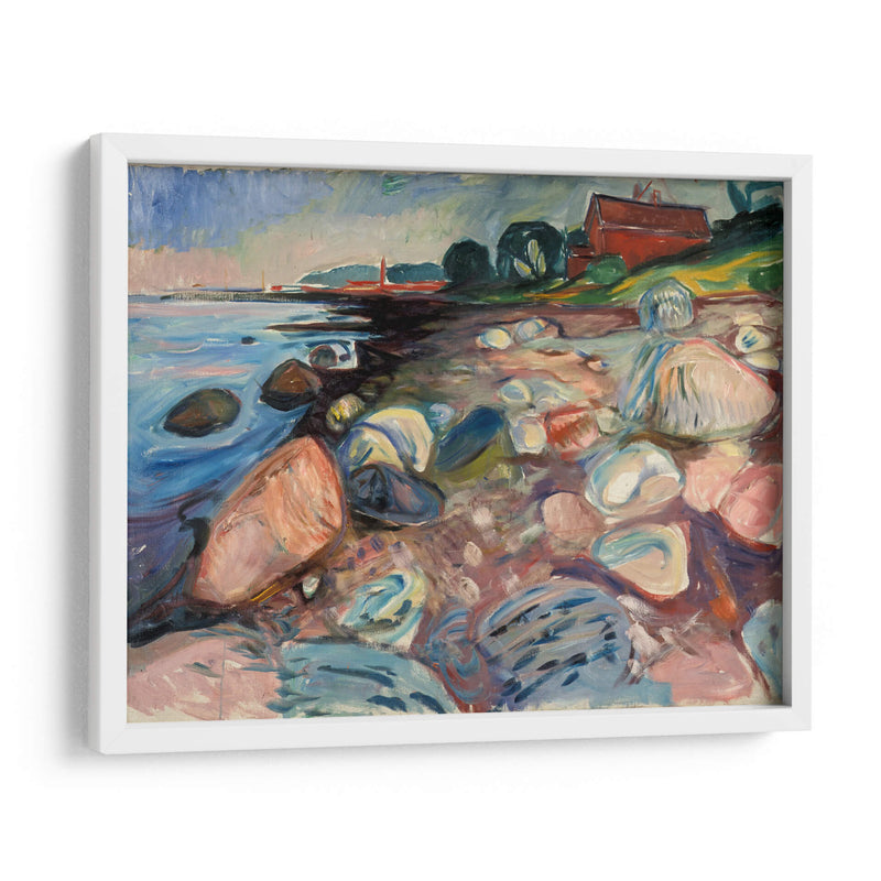 Orilla del mar con casa roja - Edvard Munch | Cuadro decorativo de Canvas Lab