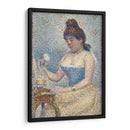 Mujer joven echándose polvo - Georges Seurat | Cuadro decorativo de Canvas Lab