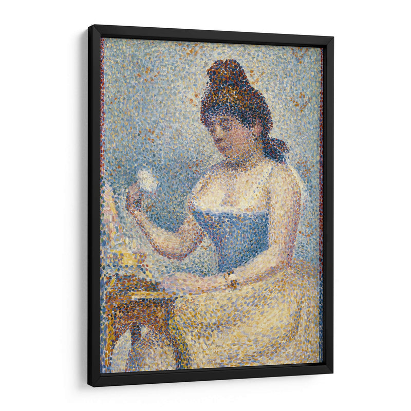 Mujer joven echándose polvo - Georges Seurat | Cuadro decorativo de Canvas Lab