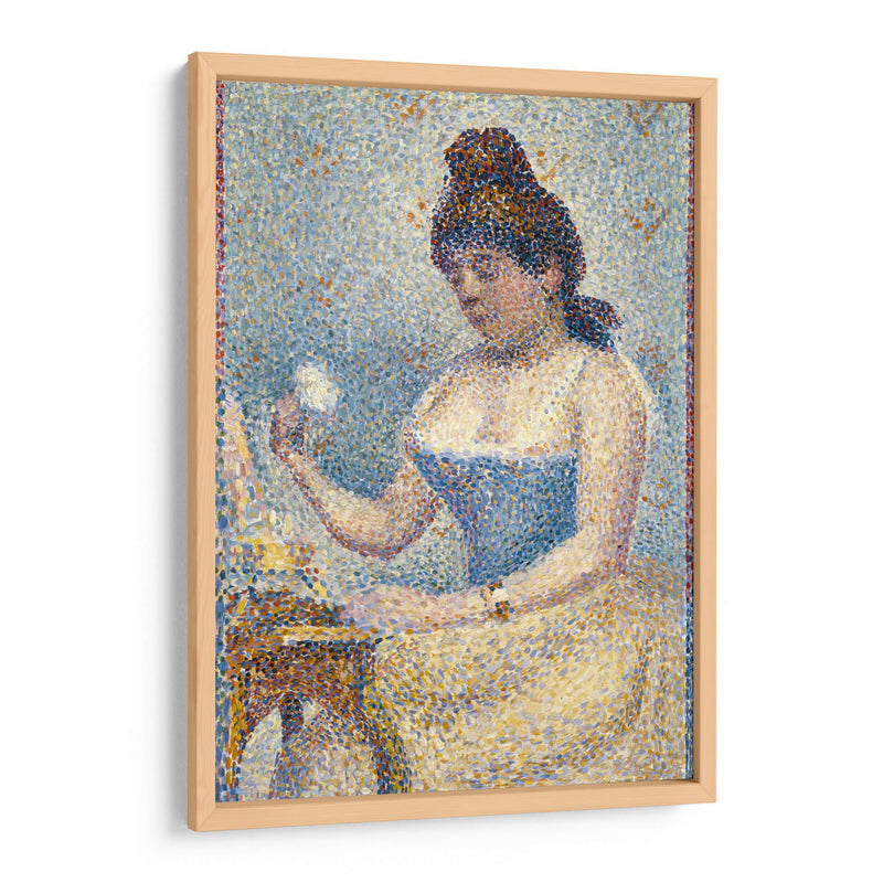 Mujer joven echándose polvo - Georges Seurat | Cuadro decorativo de Canvas Lab