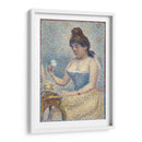Mujer joven echándose polvo - Georges Seurat | Cuadro decorativo de Canvas Lab