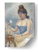 Mujer joven echándose polvo - Georges Seurat | Cuadro decorativo de Canvas Lab