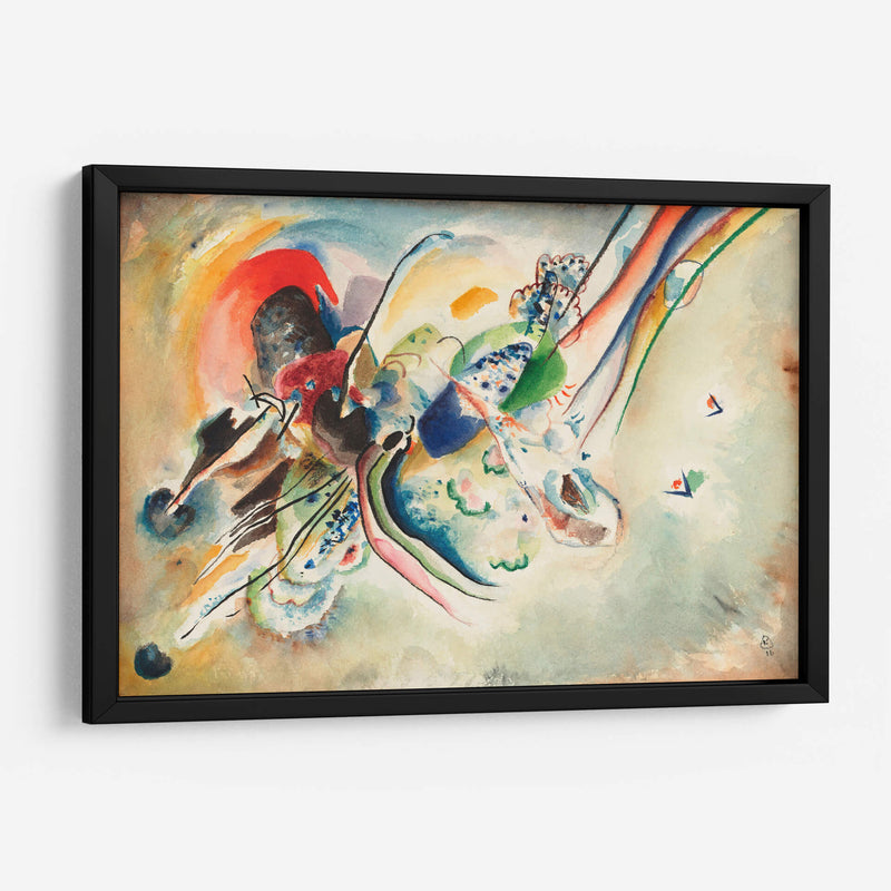 Estudio de composición para imagen con dos manchas rojas - Wassily Kandinsky | Cuadro decorativo de Canvas Lab