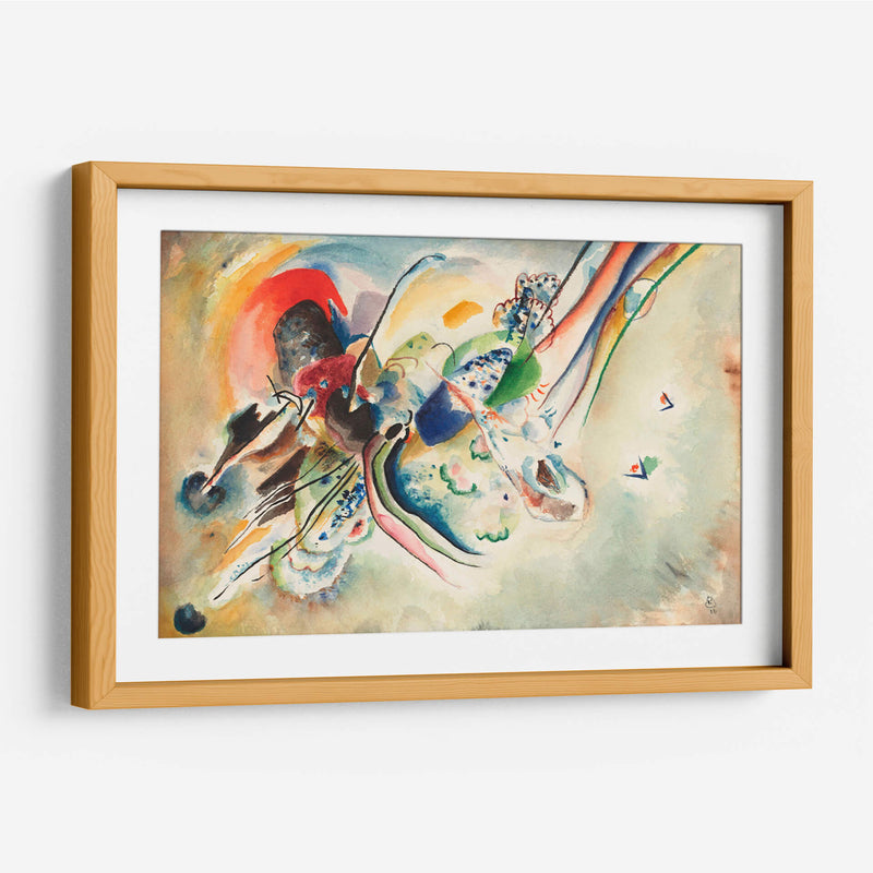 Estudio de composición para imagen con dos manchas rojas - Wassily Kandinsky | Cuadro decorativo de Canvas Lab