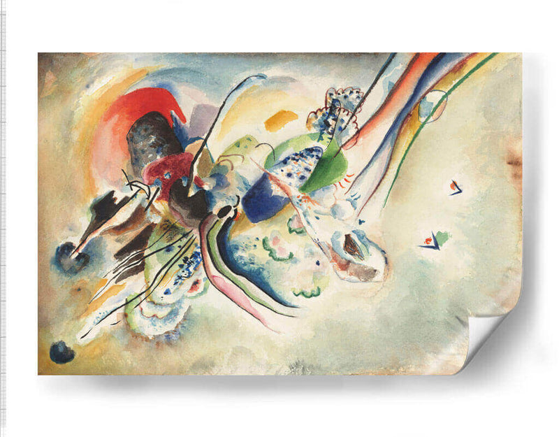 Estudio de composición para imagen con dos manchas rojas - Wassily Kandinsky | Cuadro decorativo de Canvas Lab