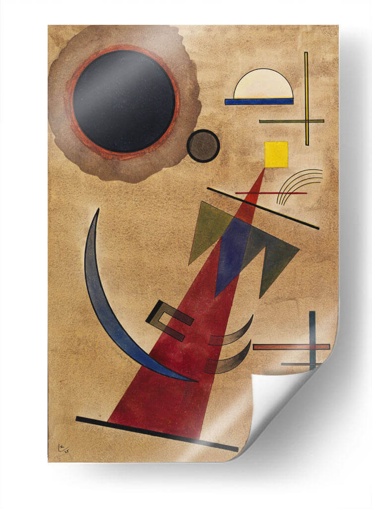 Rojo en forma puntiaguda - Wassily Kandinsky | Cuadro decorativo de Canvas Lab